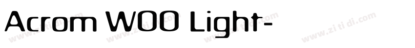 Acrom W00 Light字体转换